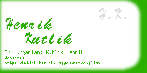 henrik kutlik business card